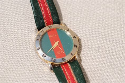 buy leather gucci green red band|Gucci Leather Green Wristwatch Bands for sale .